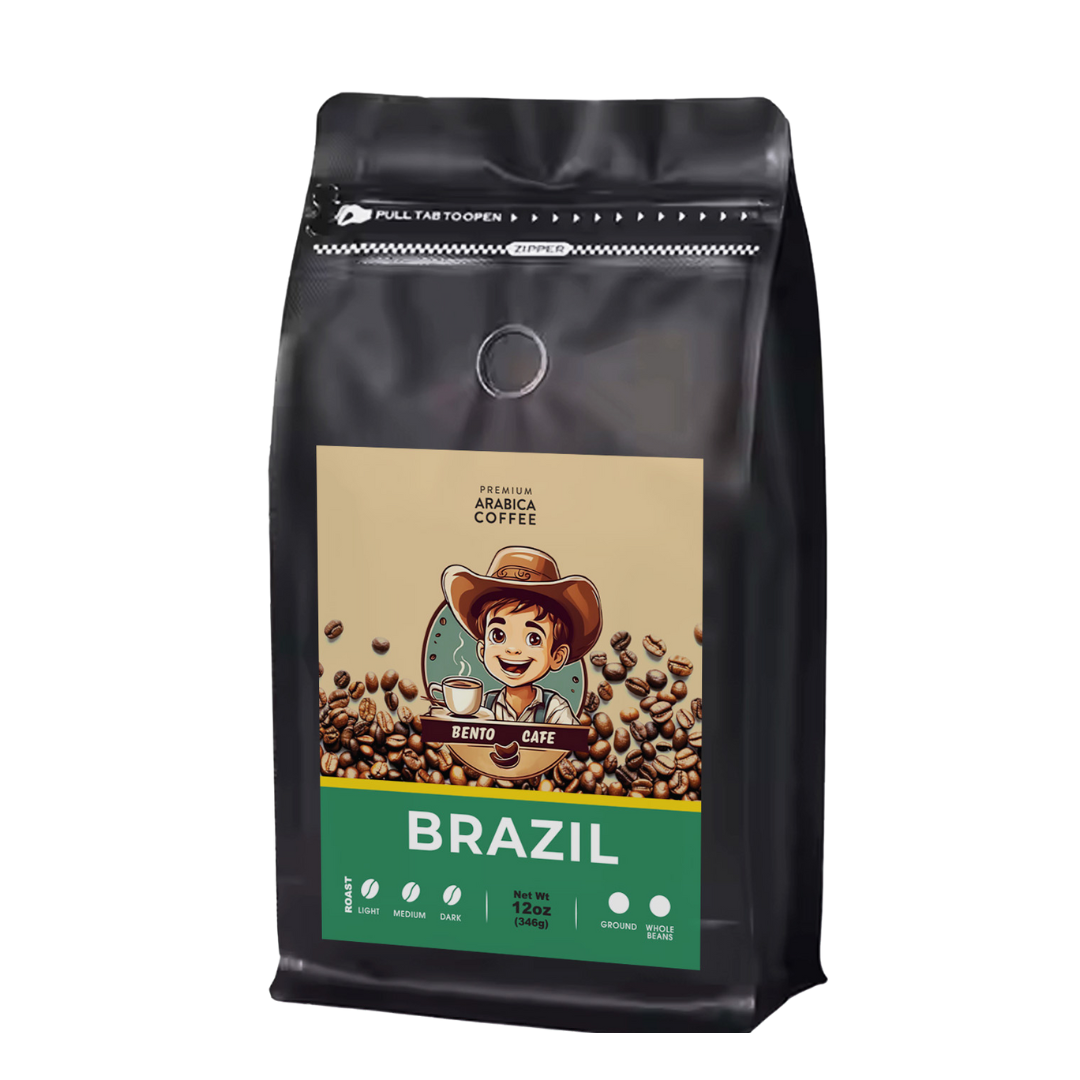 Brazil Medium Roast Whole Beans Coffee , 12 Oz