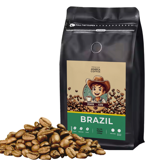 Brazil Light Roast Whole Beans Coffee , 12 Oz